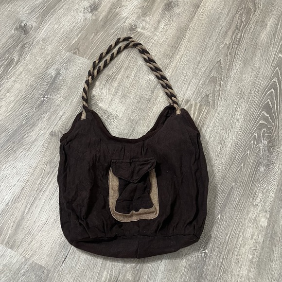Earth Divas Handbags - Earth Divas Cotton Brown Bag Boho Pockets